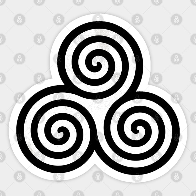 Celtic Triple Spiral Sticker by Pushloop